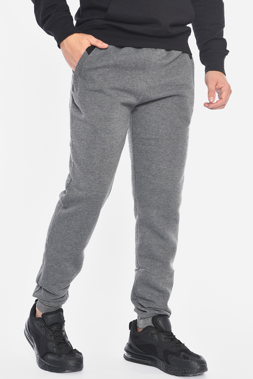 Спортивні штани чоловічі на флісі сірого кольору р.M 191964M, фото 1