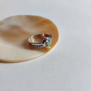 Срібне кільце SilverBreeze з натуральним смарагдом 0.1ct (2106258) 18, фото 5