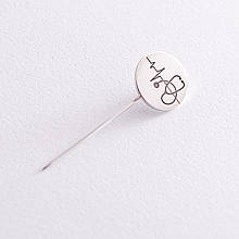 Медичний значок Стетоскоп у серебрі 20042 Онікс