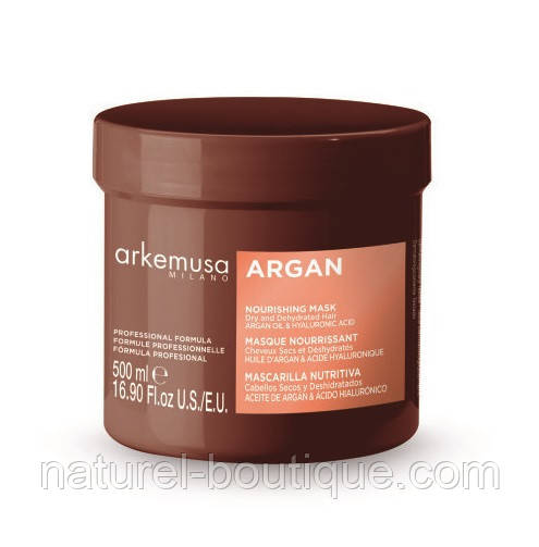 Поживна маска Arkemusa з аргановою олією для сухого та пошкодженого волосся 500 мл, фото 1