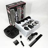 Тример для бороди від батарейок GEMEI, Бездротові машинки для стрижки Електробритва стрижки голови CH-40, фото 3