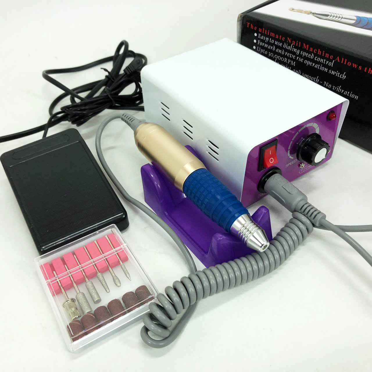 Фрезер для б'юті майстрів, Потужний фрезер для педикюру догляду за нігтями UI-21, фото 1