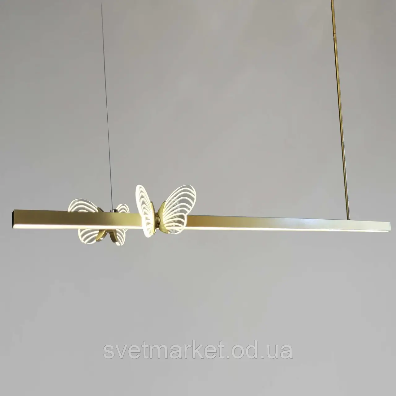 Підвісна сучасна люстра з метеликами P616GD, фото 1