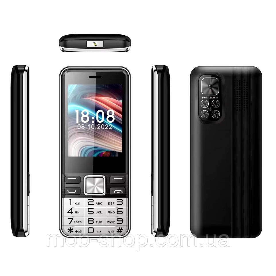 Мобільний телефон Tkexun S5630 (S-Mobile S5630) black 4SIM кнопкова дзвонилка, фото 1