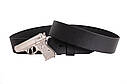 Чоловічий ремінь з натуральної шкіри під джинси blx90299 чорний, фото 3