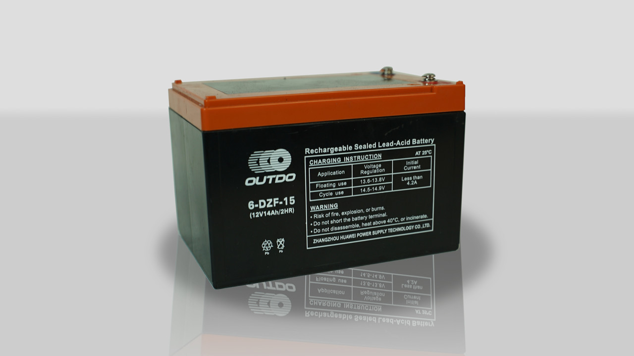 Аккумулятор 12А/14V (6-DZM-15) 150*101*99 OUTDO