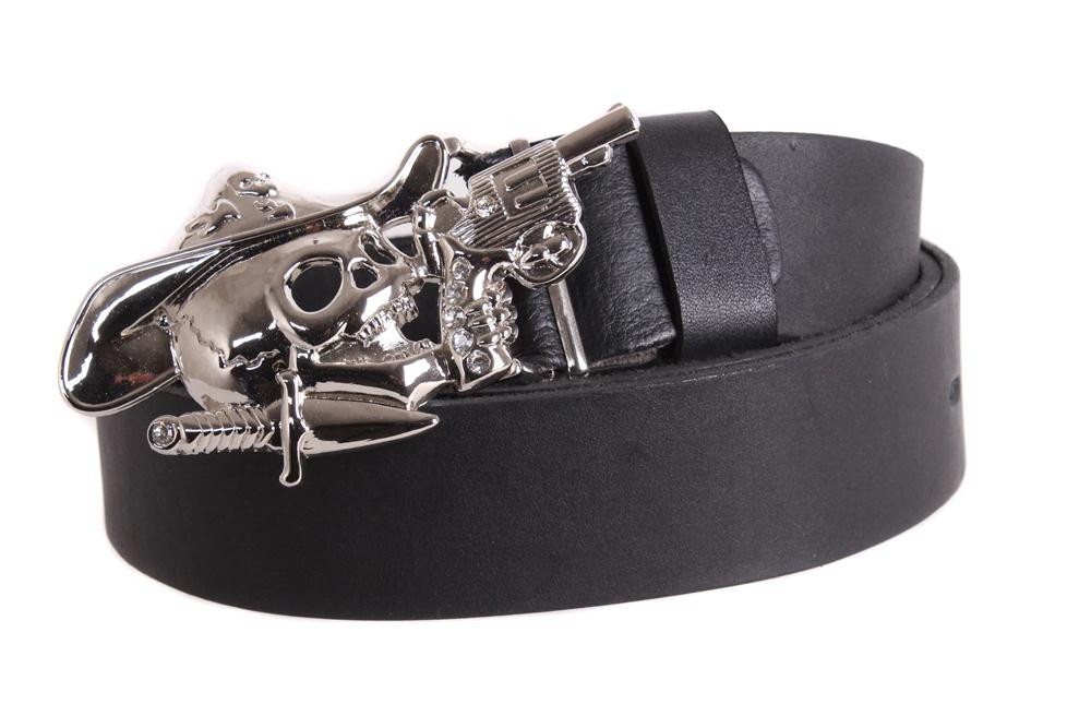 Чоловічий ремінь з натуральної шкіри під джинси blx90300 чорний, фото 1