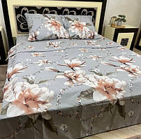 Двоспальний комплект постільної білизни стандартний, принт: Магнолія