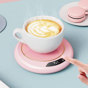 Підставка з підігрівом для чашки Heating Cup Рожева