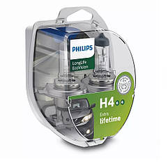 Комплект галогенових ламп Philips 12342LLECOS2 H4 60 55 W 12 V P43t EcoVision 2 шт. комплект, 8682029 — 949