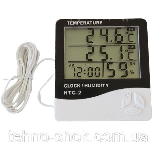 Термометр з гігрометром HTC-2 (виносний вуличний датчик)