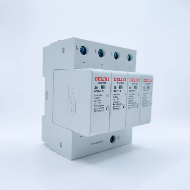 Захист від перенапруг Delixi DZ47sY-II 4P 40KA 275В змінна напруга 3 фази
