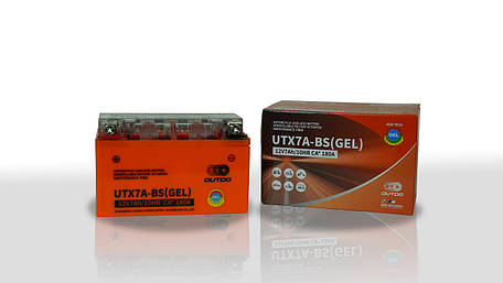 Акумулятор 12V7A UTX7A-BS OUTDO (GEL) жовтогарячий 95x87x150, фото 1