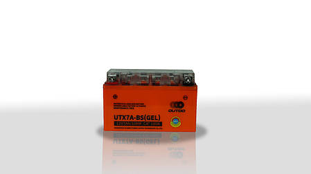Акумулятор 12V7A UTX7A-BS OUTDO (GEL) жовтогарячий 95x87x150, фото 3