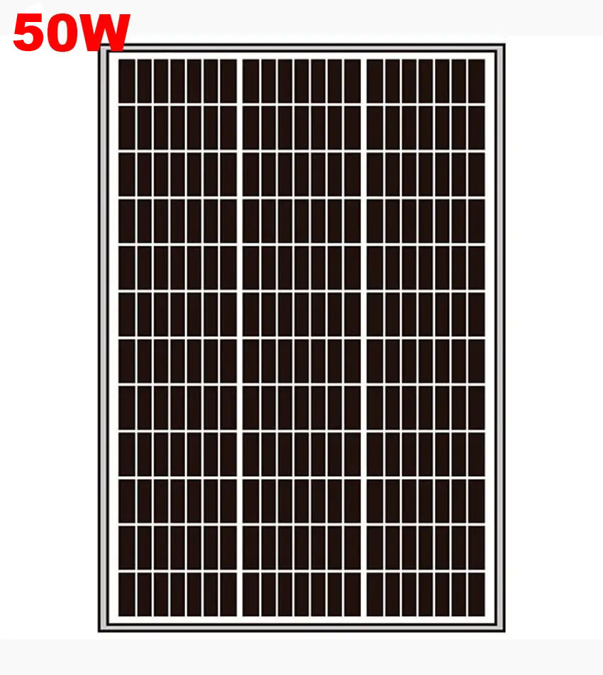 Сонячна панель 50w, монокристалічна