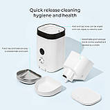 Годівниця для домашніх тварин Dogness F10 Wide View Cam, біла, кришка на 4 літри, фото 2