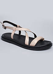 Босоніжки жіночі шкіряні 343632 р.39 (24,5) Fashion Бежевий, 8608650 — 890