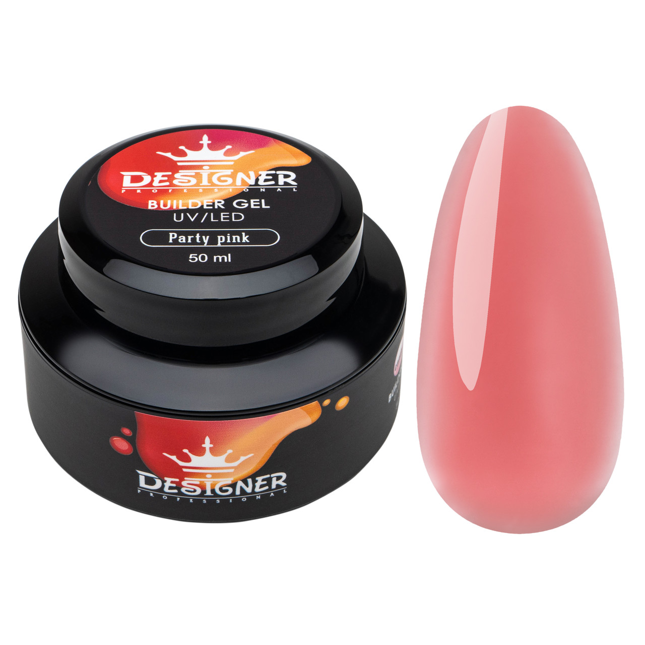 Моделюючий гель Designer Builder Gel 50 мл. для нарощування та зміцнення нігтів Party Pink B06