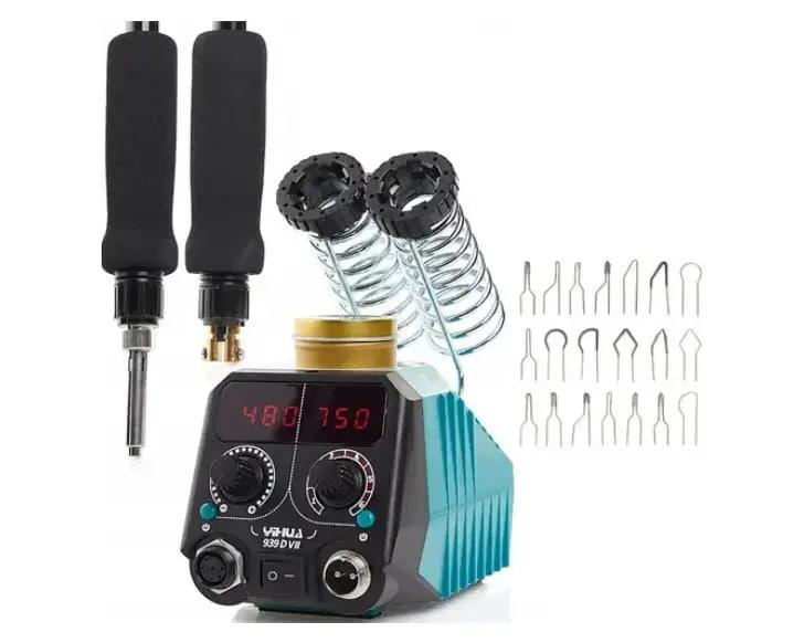 Станція для випалювання YIHUA 939D-VII, подвійна, 48 W (max. 150W) + 20шт насадок