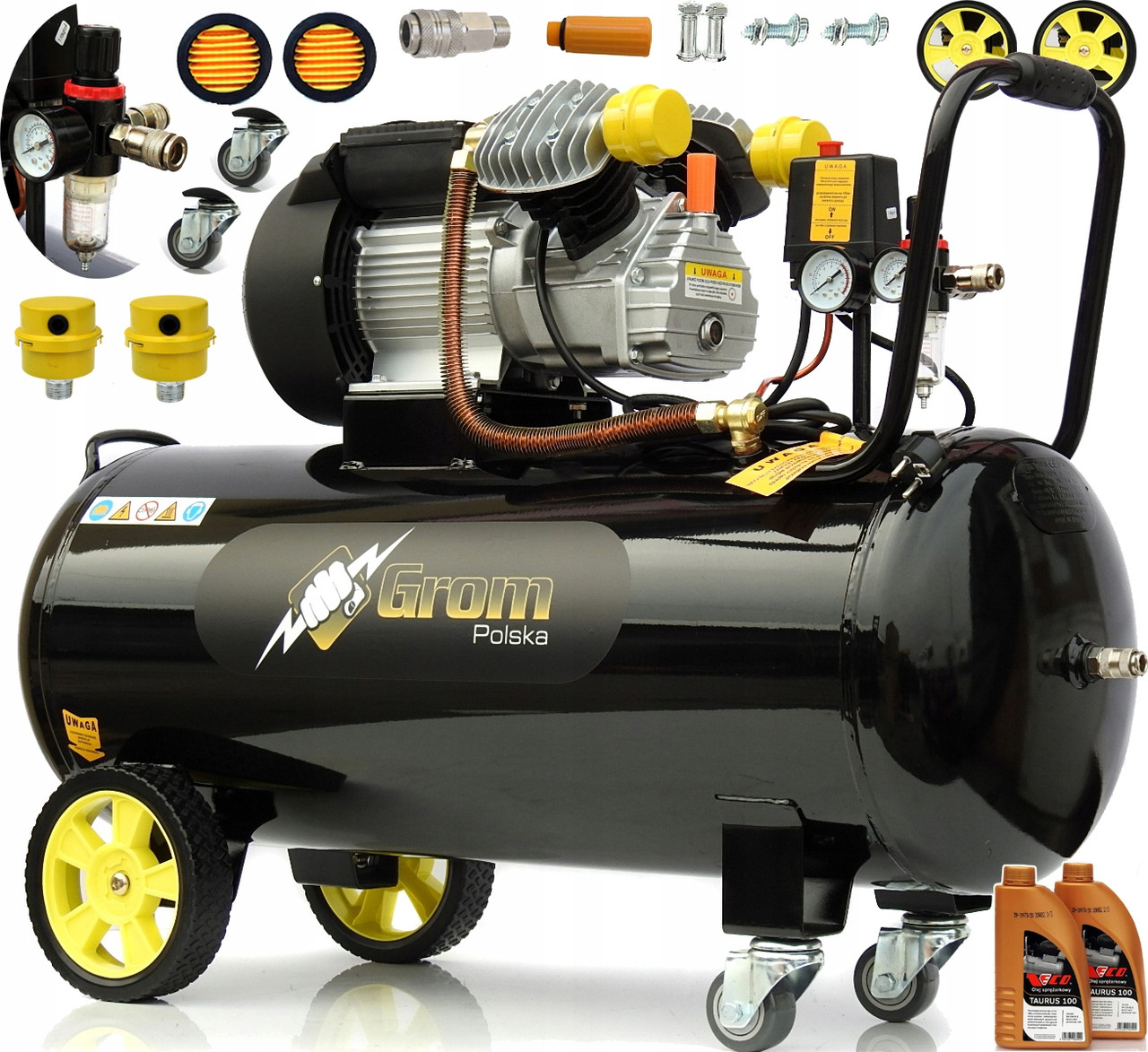 Оливний компресор GROM Polska 100l 12bar