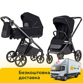 Універсальна коляска 2в1 CARRELLO Omega CRL-6540/1 Cosmo Black + adapters Чорна