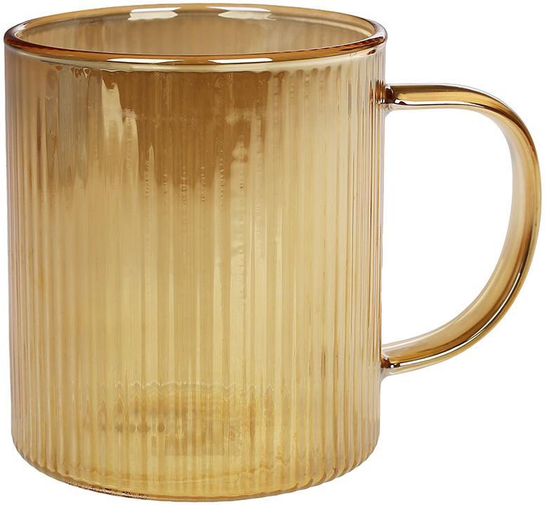 Кухоль чайний Amber Line 350 мл, скло кольору амбер, фото 1