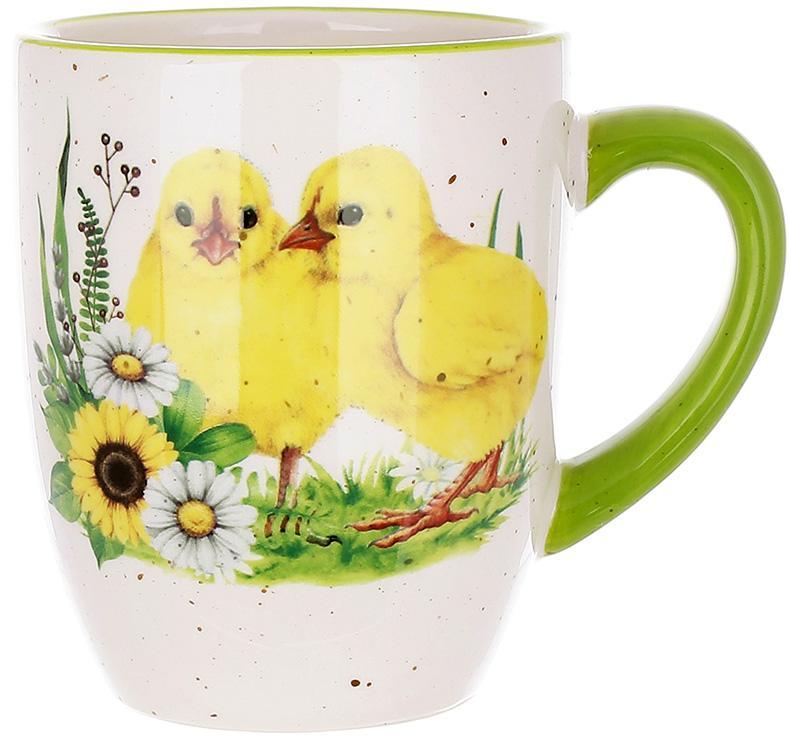 Кухоль керамічний "Happy Easter" Курчата весни 340 мл, фото 1