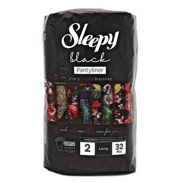 Прокладки щоденні Sleepy Black Black Long-2 №32 (280 mm)