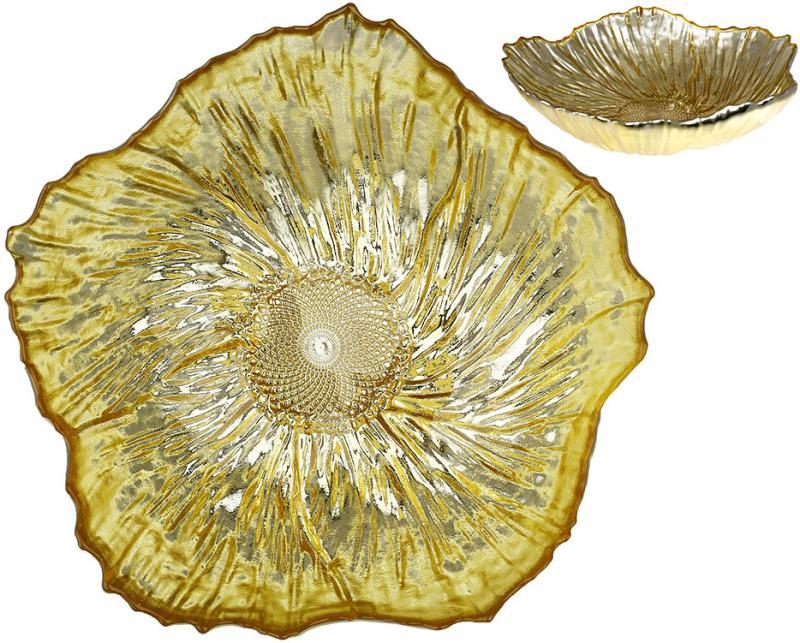 Набір 6 скляних піал "Golden Flower" 450 мл