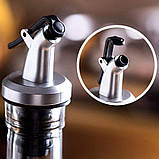 Дозатор скляний Empire для олії, оцту, соусів 300 мл із розміткою, фото 4