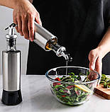 Дозатор скляний Empire для олії, оцту, соусів 300 мл із розміткою, фото 5