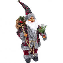 Новорічна фігурка діда морозу "Санта з мішком подарунків" 30см CX-3 MZOPT, фото 3