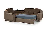 Диван кутовий Меркурій (стандарт) рогожка коричневий з бежевим, фото 3