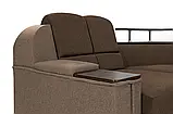 Диван кутовий Меркурій (стандарт) рогожка коричневий з бежевим, фото 5
