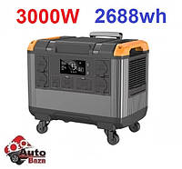 Портативна зарядна станція T30 3000Вт LiFePO4 2688wh Чиста синусоїда