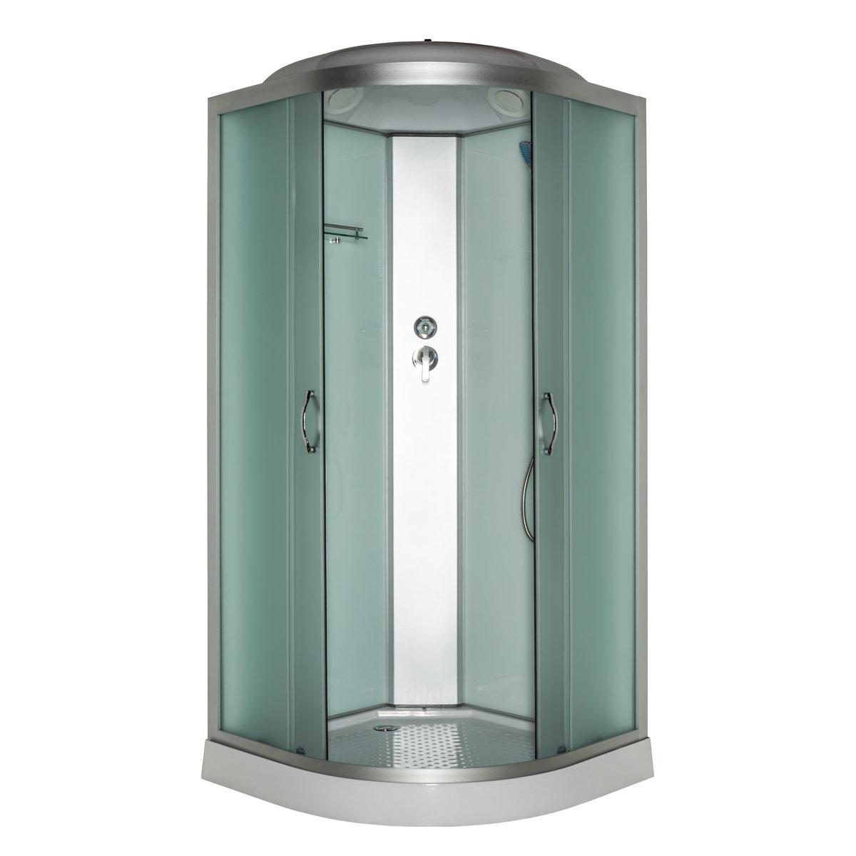Душовий бокс Delfi 61 Loki White 100x100x210 низький піддон