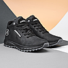 Чоловічі зимові шкіряні черевики, кросівки з натуральної шкіри чорні на хутрі для чоловіків на зиму, розмір 40 41 42 43 44 45, фото 2