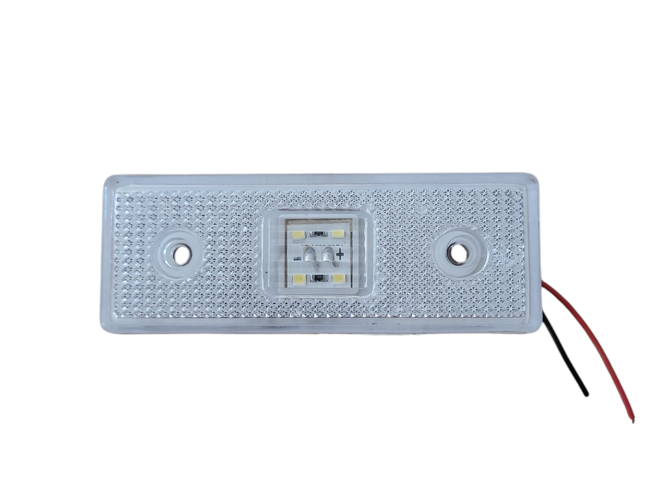 Габаритні вогні для вантажівок білі 12-24V LED прямі, Ліхтар габаритний причепа, канатка 11х4см