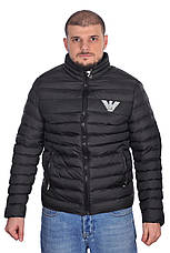 Куртка чоловіча демісезонна Armani 24-1294 чорна, фото 3