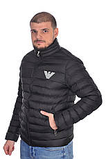 Куртка чоловіча демісезонна Armani 24-1294 чорна, фото 4
