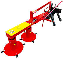 Роторна косарка КР-1,1 БТ 2-дискова оригінальна до мінітрактора (високі стакани, 8 ножів, шестеренчатий редуктор)