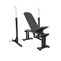Силовий комплект A484: регульована лава до 300 кг + стійки під штангу до 250 кг