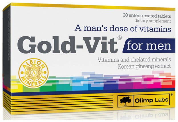 Вітаміни для чоловіків Olimp Gold-Vit For Men 30 таблеток, фото 1
