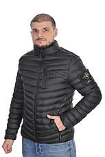 Куртка чоловіча демісезонна Stone Island 24-S3856 чорна, фото 4