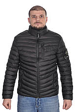 Куртка чоловіча демісезонна Stone Island 24-S3856 чорна, фото 3