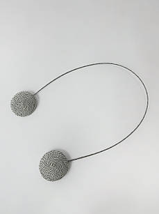 Магніти для штор та тюлі "Круг", колір: світло-сірий