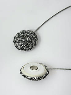 Магніти для штор та тюлі "Круг", колір: темно-сірий+світло сірий