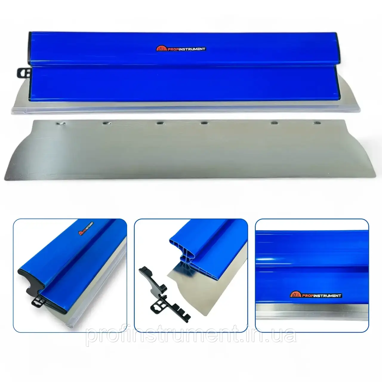 Шпатель для шпаклівки стін Profinstrument blue 60 см 0,3 мм + лезо 0,5 мм