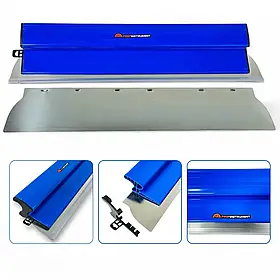 Шпатель для шпаклівки стін Profinstrument blue 60 см 0,3 мм + лезо 0,5 мм
