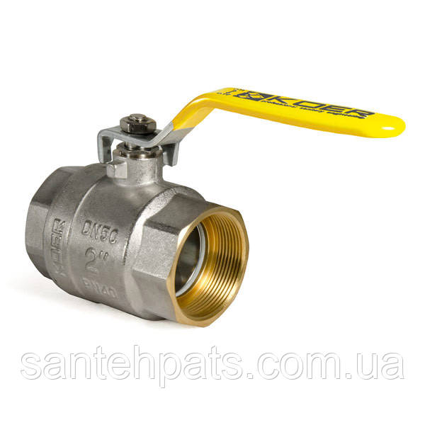 Кульовий кран 1" гайка-гайка ручка Koer газ, фото 1